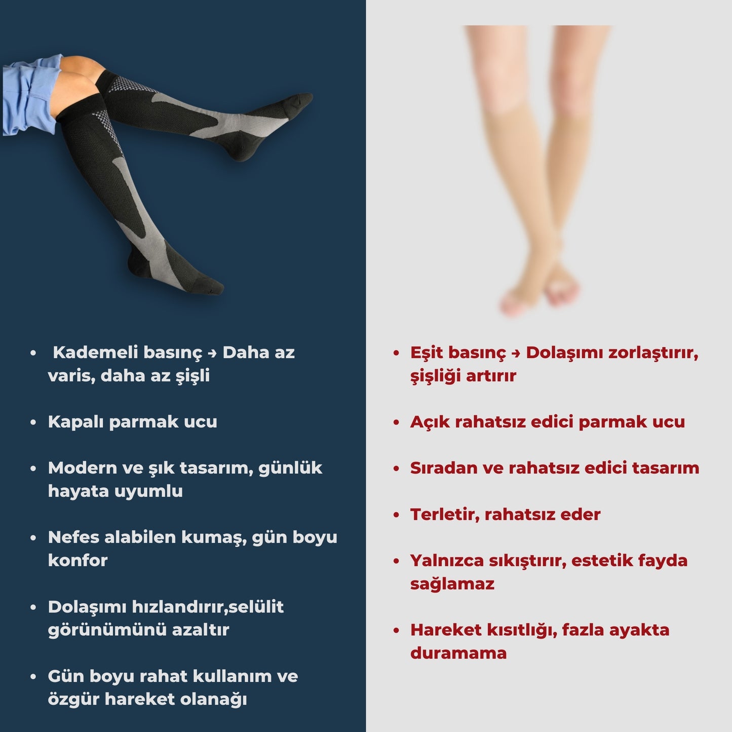 Feedenze 3'lü Etki Varis Çorabı
