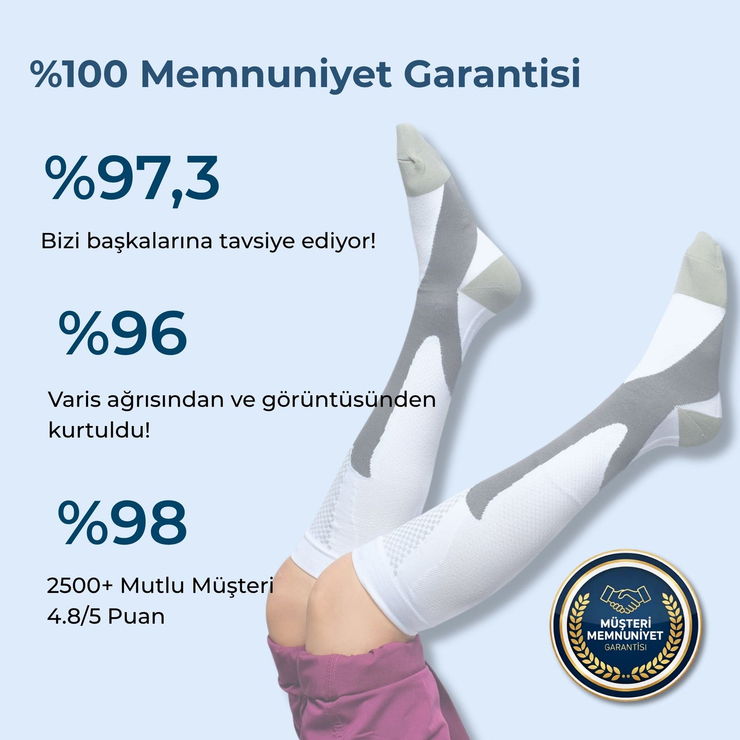 Feedenze 3'lü Etki Varis Çorabı