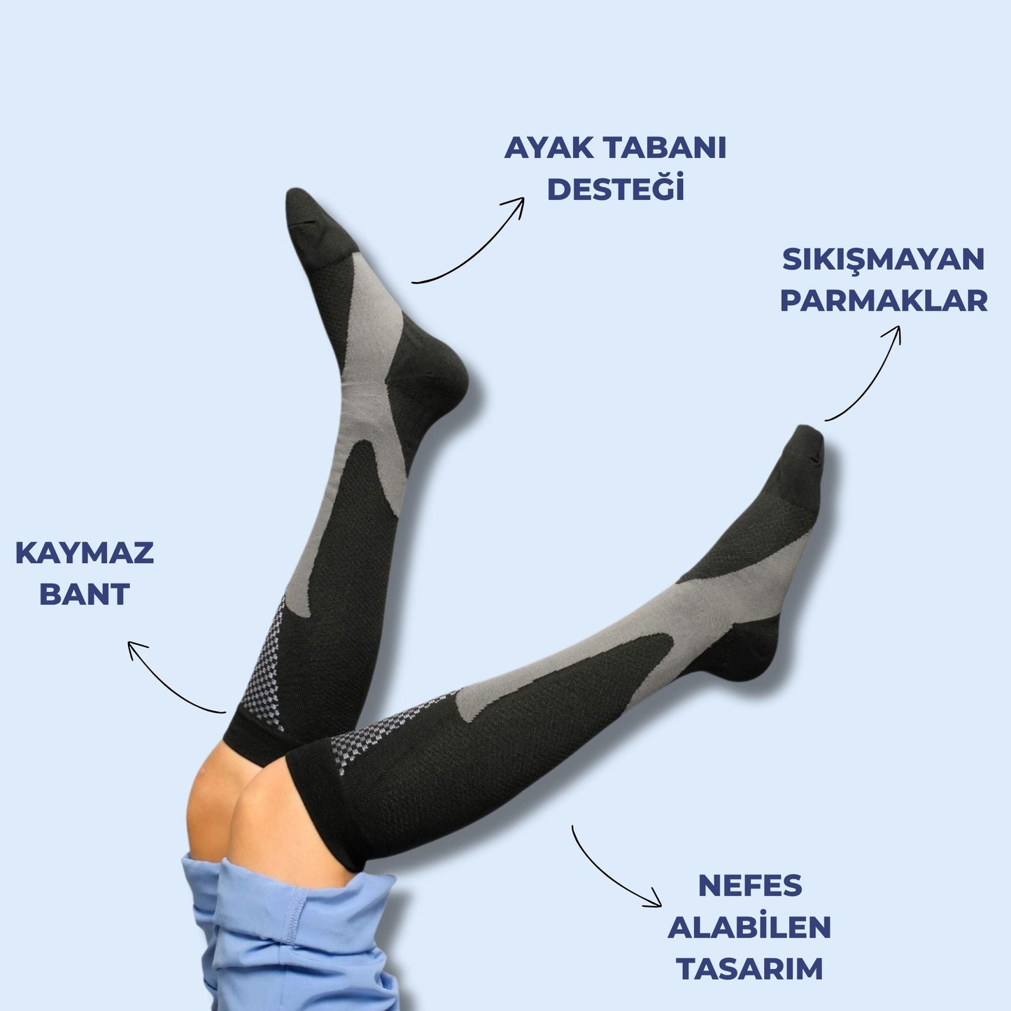 Feedenze 3'lü Etki Varis Çorabı